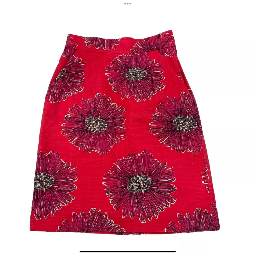 LILLY PULITZER Tiana Skirt Island Boom Boom Pink Straight Floral #83343 Size 2